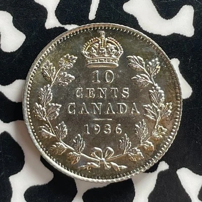 1936 Canada 10 Cents Lot#T7777 Silver! High Grade! Beautiful! - Image 1 of 2