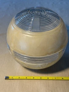 Vtg 4" Fitter Art Deco Mid Century Modern MCM Pendant Ceiling Light Globe Shade - Picture 1 of 15