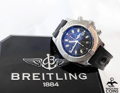 Reloj Breitling Super Avenger automático esfera azul caja de acero para hombre con caja A13370 Foto 1 de 4