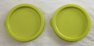 Tupperware Lote de 2 Tapas de Repuesto - #6380 - Amarillo Verde  - Imagen 1 de 8