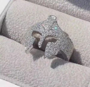 2Ct Round Cut Lab-Created Diamond Men's Pinky Wedding Ring 14K White Gold Plated - Picture 1 of 6