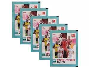 Topps Bundesliga Sticker Saison 2024/2025 / 5x Stickertüten je 7x Sammelsticker - Picture 1 of 2