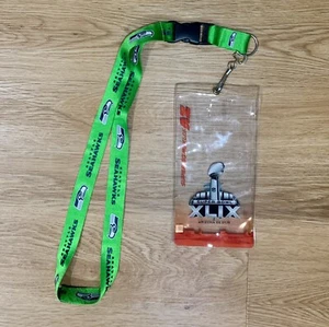 2015 Super Bowl XLIX 49 Lanyard Ticket Holder Patriots Seahawks Tom Brady Wilson - Picture 1 of 3