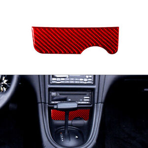 Red Carbon Fiber Central Accent Cover Trim For Ford Mustang Convertible 2001-04