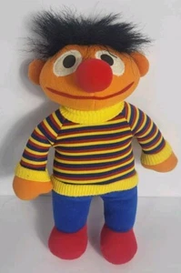Vintage Sesame Street Ernie 1992 Child Dimension Hasbro Jim Henson 10" Plush - Picture 1 of 5