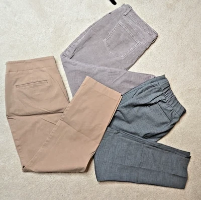 Pantalones de trabajo informales de vestir Talbots para mujer 14 *Lote de 3* Un par 14 pequeños con cremallera lateral Foto 1 de 4