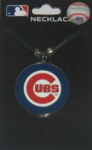 Chicago Cubs Cord Necklace with Logo Charm MLB Licensed Baseball Jewelry - Picture 1 of 3
