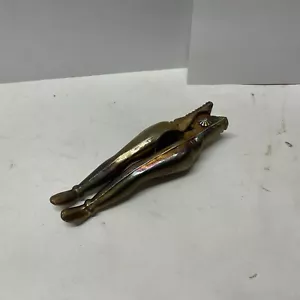 VTG Ladys Legs Nut Cracker Solid Cast Brass 4-1/2" Risque Exotic Novelty Figural - Picture 1 of 11