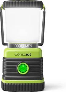 LED Camping Lantern Battery Powered LED Lantern Flashlight 1000LM 4 Light Modes - Picture 1 of 8