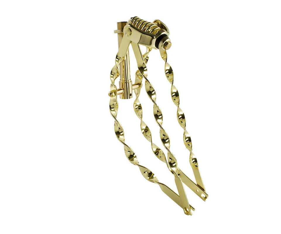 OG LOWRIDER 16" BICYCLE STEEL FLAT TWISTED BENT SPRING FORK 1" GOLD - Image 1 of 1