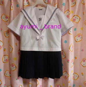 E93 ^_^ Japanese SchoolGirl Uniform Summer Set. Excellent- Perfect. Cute Ribbon - Picture 1 of 7