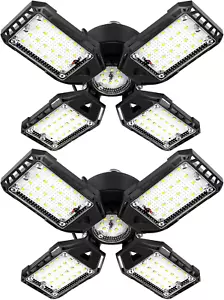 LED Garage Lights Bulb 2 Pack 120W, 12000LM 6500K Led Shop Light 4+1 Deformable - Picture 1 of 12