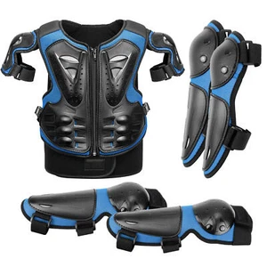 5pcs Kids Motorcycle Suit Dirt Bike Gear Riding Protective Chest Elbow Knee Pad - Picture 1 of 12