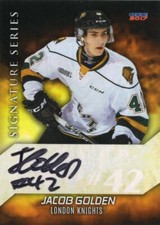 2016/17 London Knights Signature Series Autographs - JACOB GOLDEN