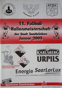 Programm Hallenturnier Jan 2003 Saarbrücken Dudweiler Arnual Jägersfreunde Güdin - Picture 1 of 1