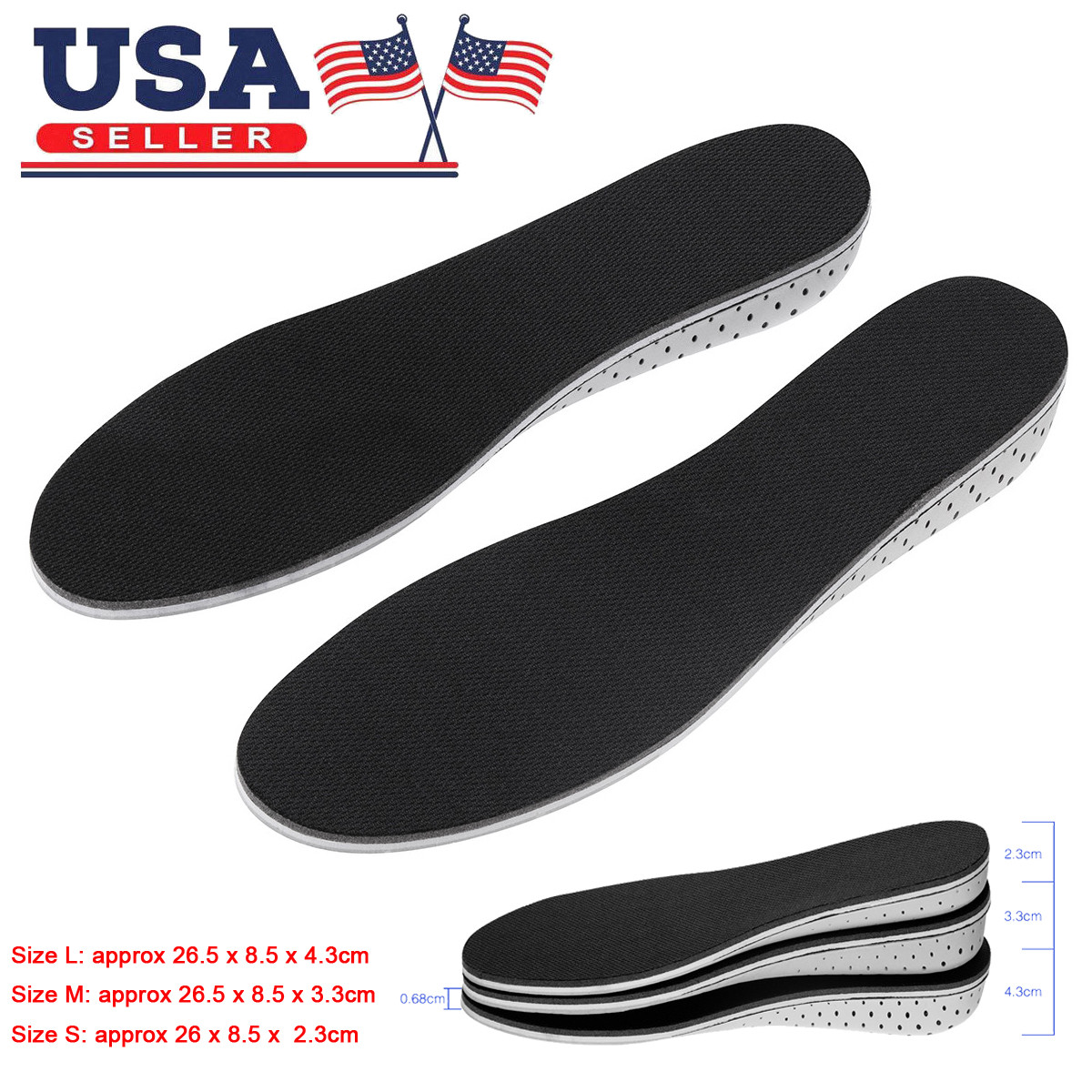 US Women Men Invisible Heel Lift Taller 
