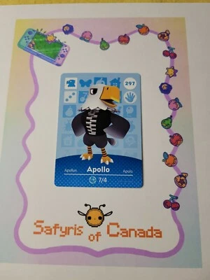 Tarjeta Amiibo Apollo #297 Animal Crossing Auténtica Nunca Escaneada Foto 1 de 3