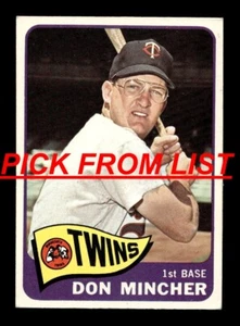 1965 Topps Baseball 9-358 VG-EX Pick From List All PICTURED cc1 qq3 yy4 - Picture 1 of 501