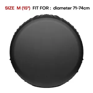 15" Leather Spare Tire Wheel Cover Fit Jeep Trailer RV SUV Truck 28"-29" Wheel - Picture 1 of 9