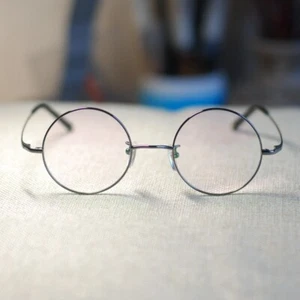 New Titanium glasses frame men round eyeglasses Steve Jobs glasses gray eyewear - Picture 1 of 6