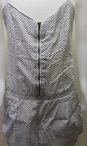 H&M Divided Kid Girl Romper Clothe Dress Polka Dots Black White Sz 4 Spaghetti - Picture 1 of 6