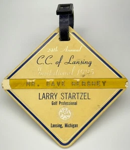 1985 Country Club of Lansing 24th Annual Invitational Golf Bag Tag Chevy Honda - Picture 1 of 6