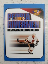 1994-1995 Peoria Rivermen Pocket Schedule IHL Michel Mongeau Greg Paslawski