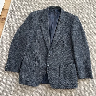 Harris Tweed Vintage Wool Herringbone Men’s Blazer Two Buttons - Image 1 of 4