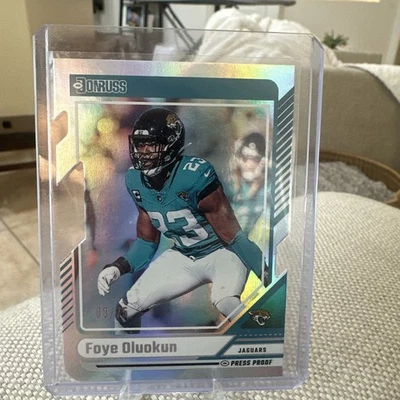 2024 PANINI DONRUSS 198 FOYE OLUOKUN PRESS PROOF SILVER-DIE-CUT /75 - Image 1 of 3
