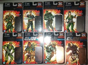 2000s GI JOE 25th ANNIVERSARY EIGHT UNCUT FILE CARDS FOIL VERSION ARAH NICE L@@K - Picture 1 of 6