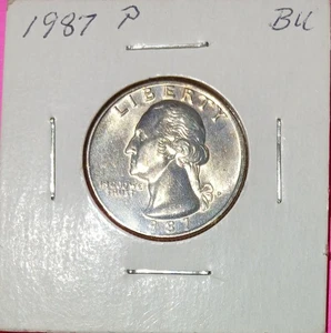 1987p Washington Quarter BU - Bild 1 von 2