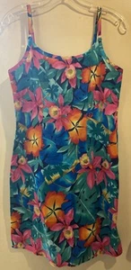 Vintage Hilo Hattie Tropical Hawaiian Dress Size 12 - Picture 1 of 4