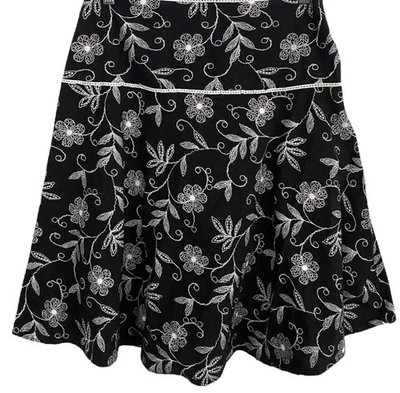 Falda vintage LAPIS Y2K S blanco y negro estampado de algodón línea A Fairy Whimsigoth Foto 1 de 4