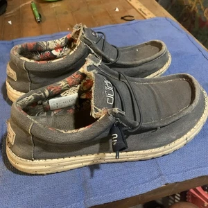 Hey Dude Wally Sox Charcoal Gray Men's Shoe US Size 9 Sports Outdoor - Picture 1 of 5