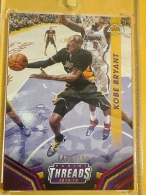 2014 Panini THREADS KOBE BRYANT /199 Red Parallel SP - Image 1 of 4
