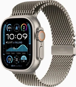 Apple Watch Ultra 2 Titan Silber 49mm mit Milanese-Armband OVP wie Neu +Garantie - Bild 1 von 10