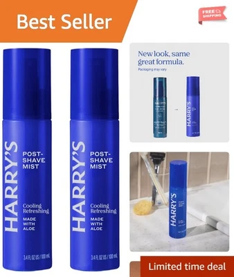 Niebla calmante post afeitado con árbol de té y aloe - Spray hidratante, 6,8 fl. Oz Duo Foto 1 de 4