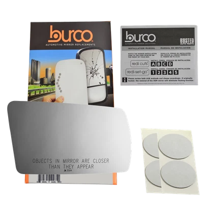 Fits 81-98 SAAB 9000, 81-94 SAAB 900 Passenger Convex Mirror Glass No Rear Mount - Image 1 of 4