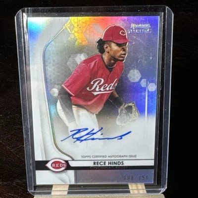 2020 Bowman Sterling Rece Hinds Refractor Prospect Auto /150 Reds - Image 1 of 4