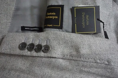 Sartoria Partenopea 100% Cashmere Gray Woven Sport Coat 42R New - Image 1 of 4