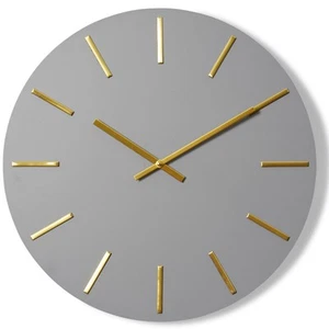 NEW Maddox Classic Markers Wall Clock, Grey and Gold, 50cm - Picture 1 of 2
