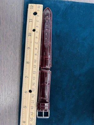 Correa de reloj de cocodrilo genuino 17 mm hecha a mano en Italia Foto 1 de 4
