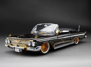 Sun Star 1/18 1961 Chevrolet Impala Lowrider Conv. Schwarz 2110 Neu 537 - Bild 1 von 23