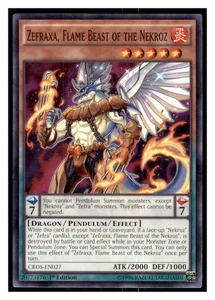 Yugioh Zefraxa, Flame Beast of the Nekroz #CROS-EN027 Crossed Souls LP - Picture 1 of 2