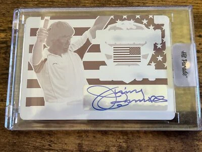 Jimmy Connors Printing Plate 1/1 Autograph. 2016 Leaf Metal Tennis. NP-JC1 - Image 1 of 2