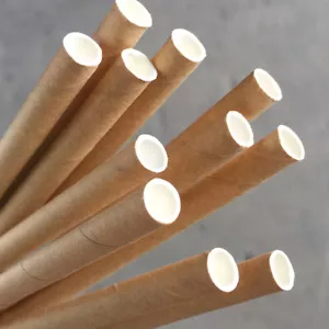 BULK 2500 × Gold Paper Regular Drinking Straws 20cm Long Eco Friendly - Picture 1 of 2