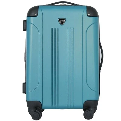 Travelers Club Chicago Hardside Expandable Spinner Luggages, Teal, 20" Carry-On - Image 1 of 4