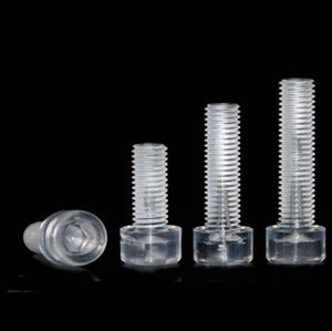 Clear Plastic Hexagon Socket Head Cap Screw Allen Hex Bolts M3 M4 M5 M6 M8 M10 - Picture 1 of 6