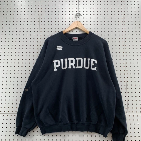 Purdue Boilermakers Sweatshirt Extra Large Pullover Black CrewNeck Sweater Cover