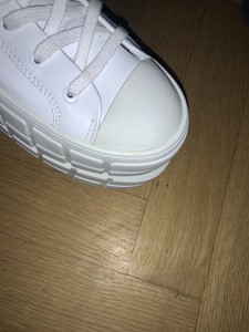 zara leather platform trainers